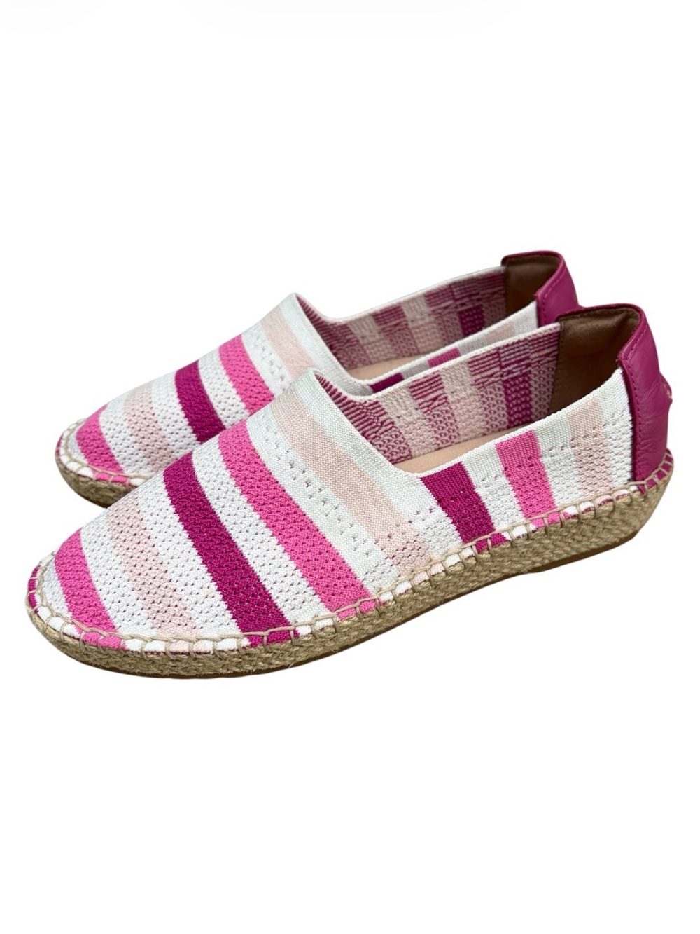Cole Haan Cloudfeel Stitchlite Espadrille Flat Slip On Pink Stripe Size 7.5 - Picture 3 of 13